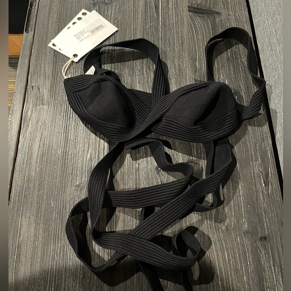 NWT KHAITE Rooke Halter Neck Bralette Top Black - Picture 7 of 7